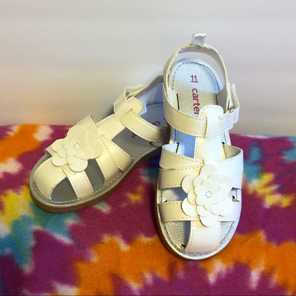 Carter’s white flower sandals